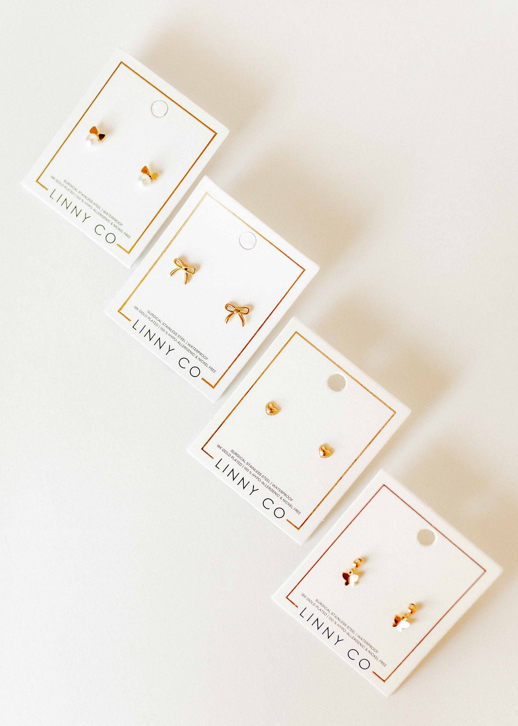 Screwback Stud Earrings - Violet Heart