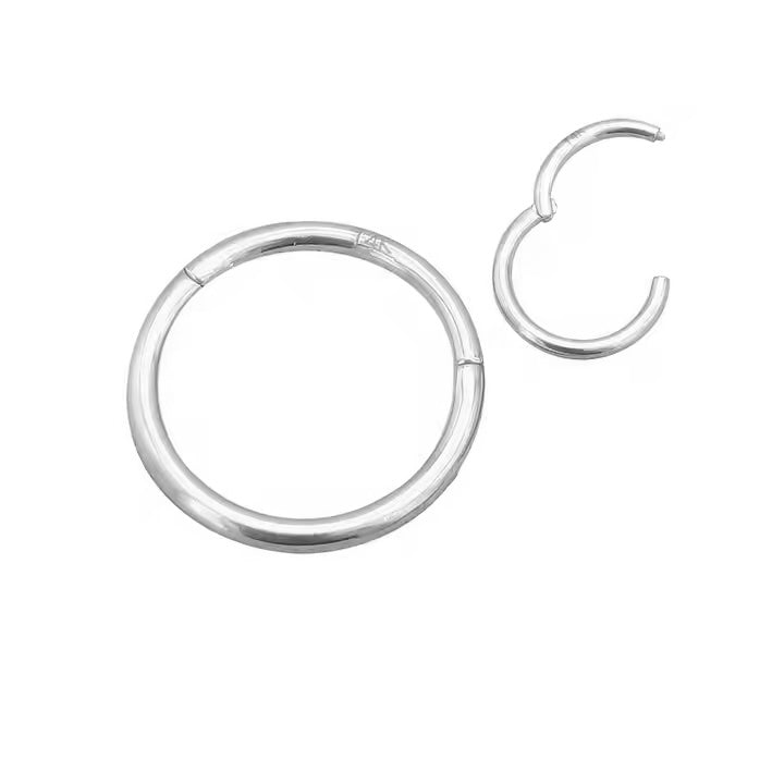 Huggie Infinity Hoop Earrings - Ava Silver 12mm