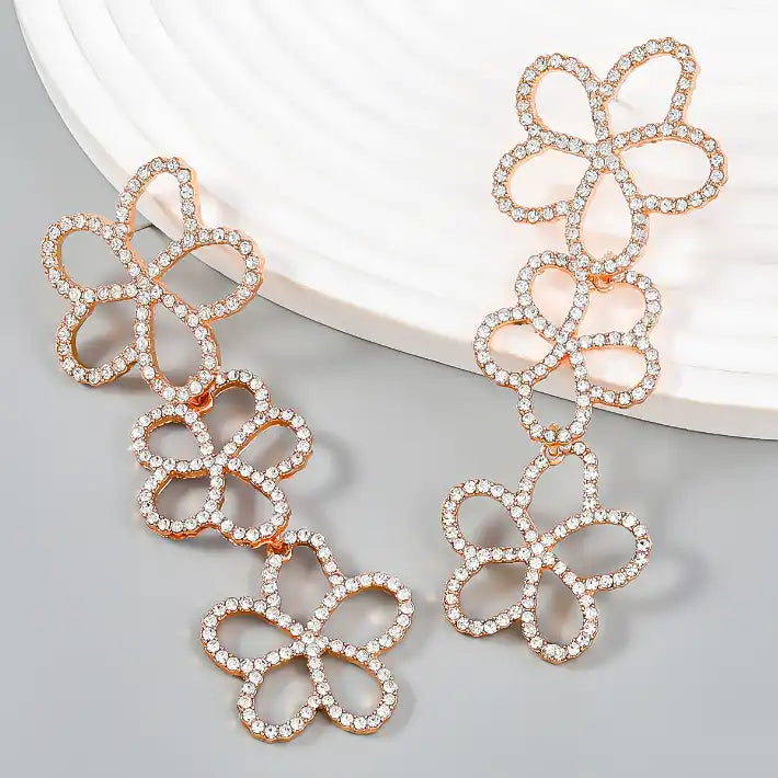 Reagan - Clear - Earrings