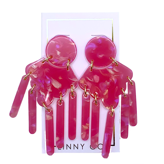 Janelle - Azalea Pink - Earrings