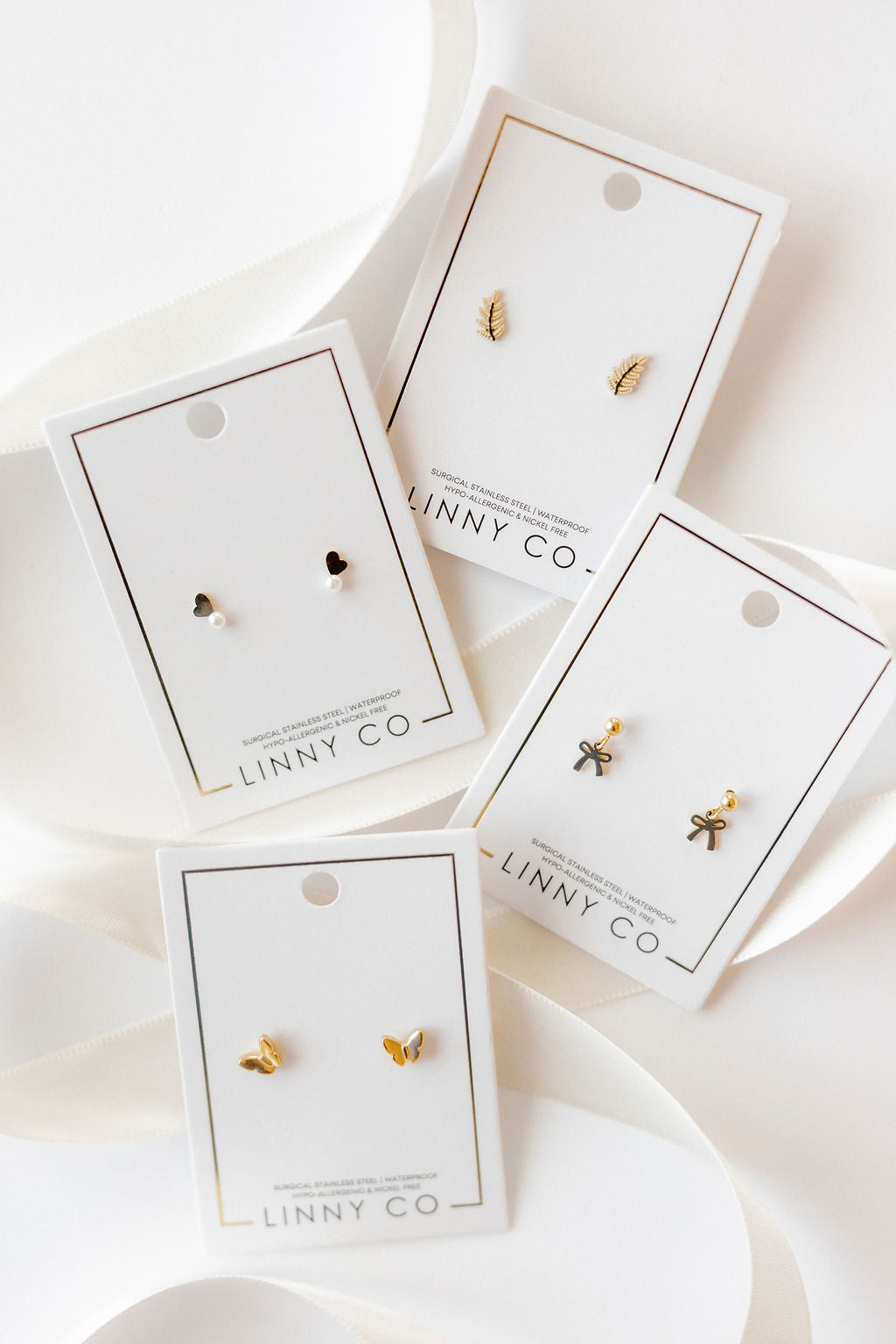 Screwback Stud Earrings - Heidi Pearl Heart