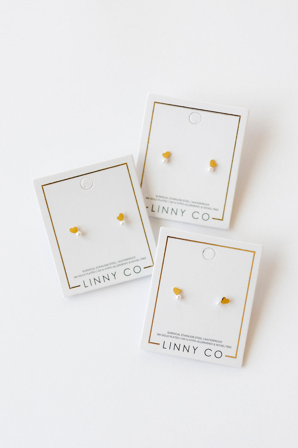 Screwback Stud Earrings - Heidi Pearl Heart