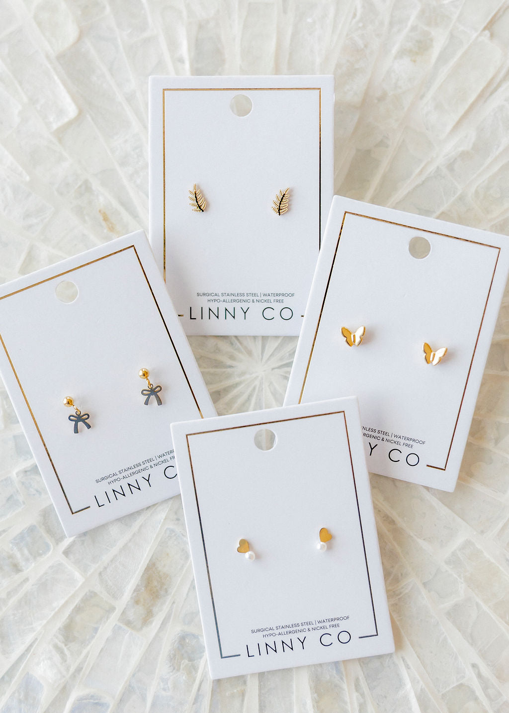 Screwback Stud Earrings - Heidi Pearl Heart