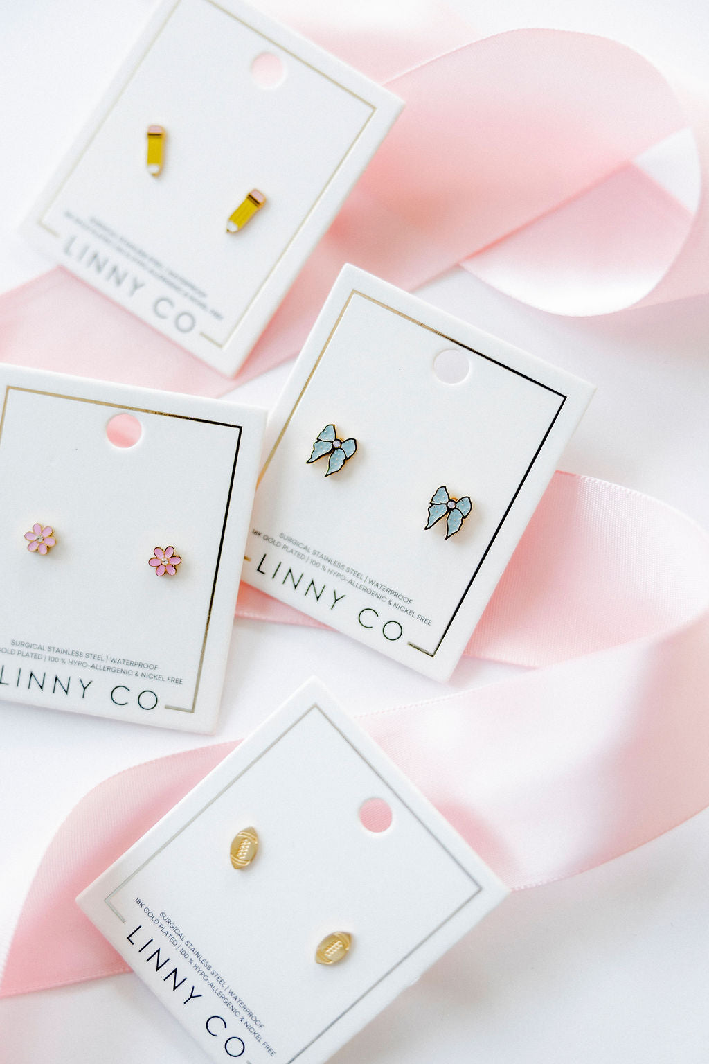 Screwback Stud Earrings - Finley Bow
