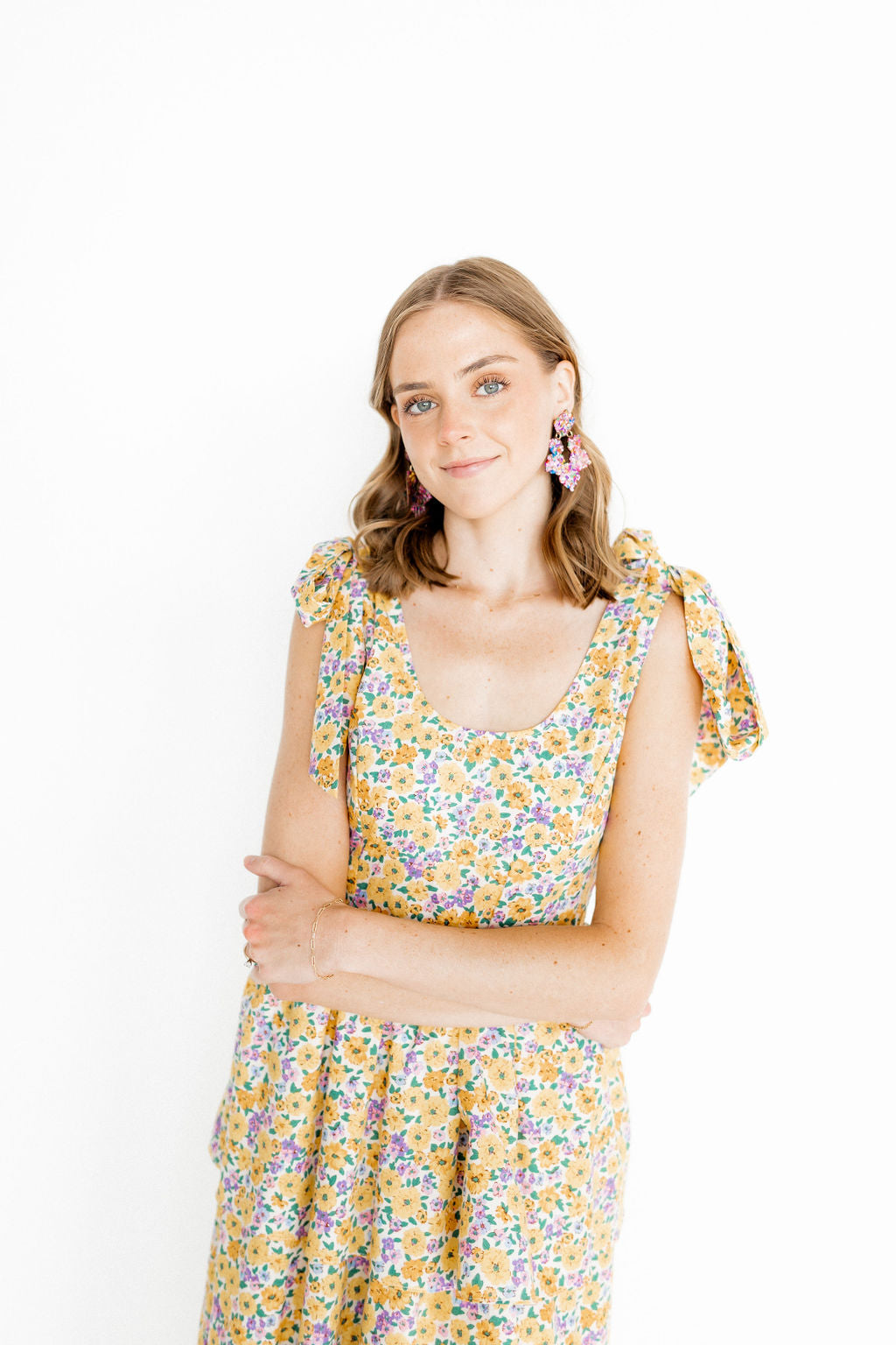 Michelle Statement Earrings - Pink Birthday Confetti