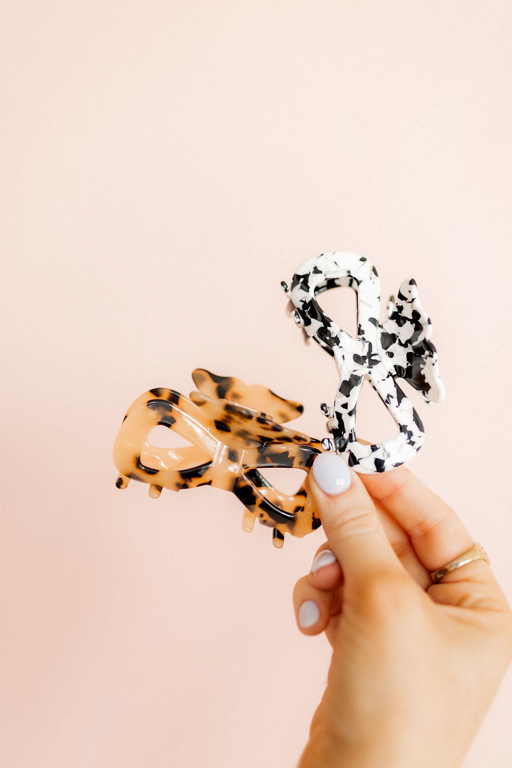 Hair Clip - Anna Bow Black and White