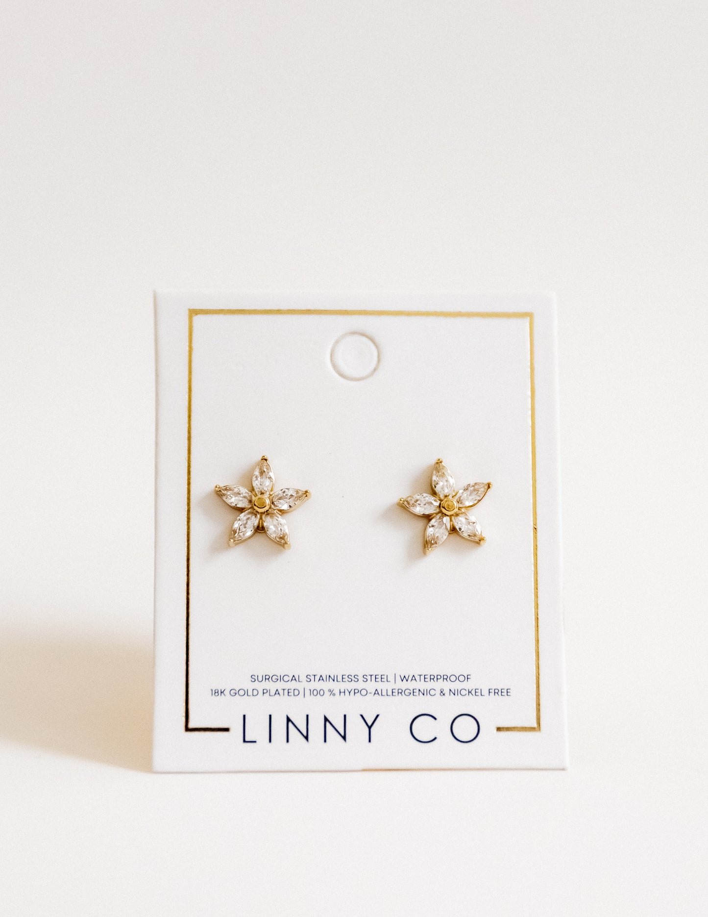 Screwback Stud Earrings - Lily Flower