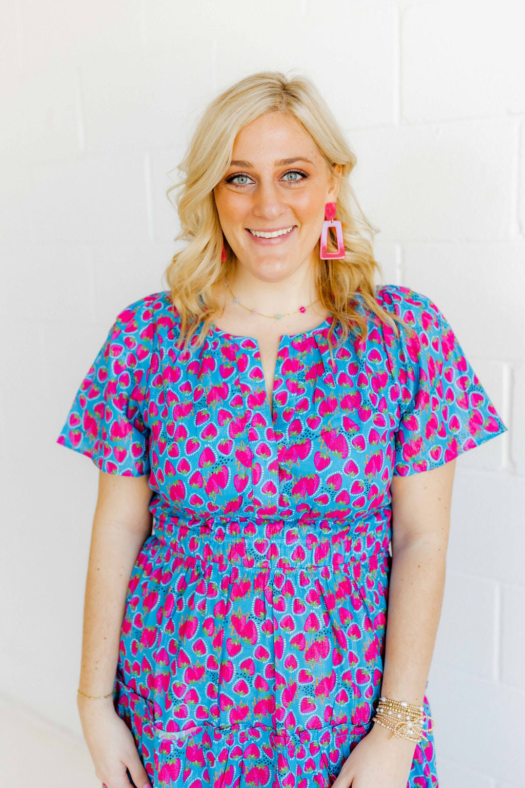Kennedy Statement Earrings - Cosmic Pink