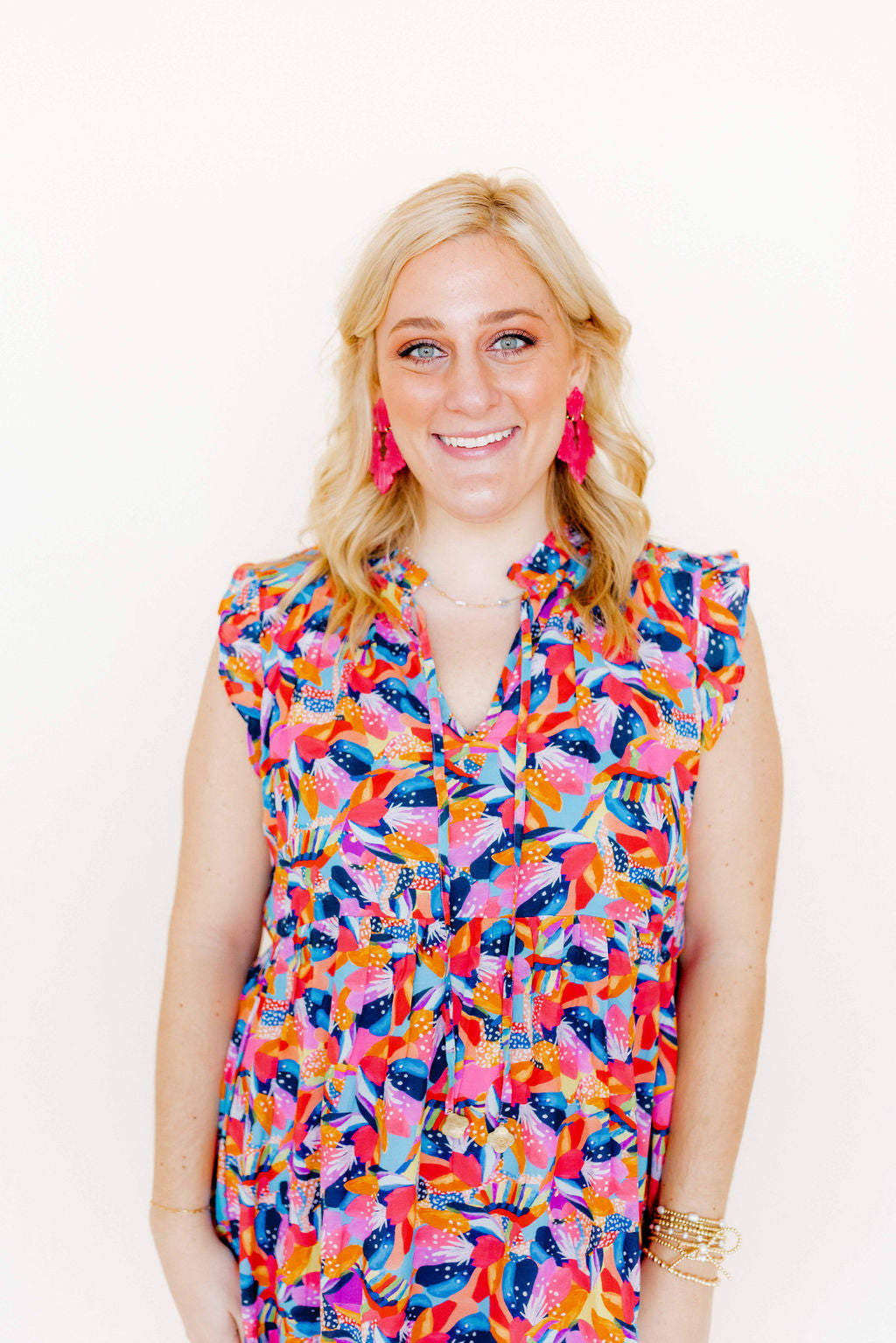 Michelle Statement Earrings - Cosmic Pink