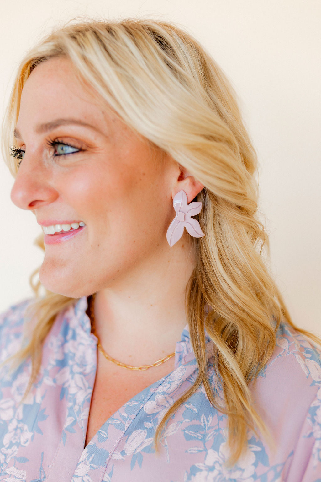 Fern Statement Earrings - Vintage Rose