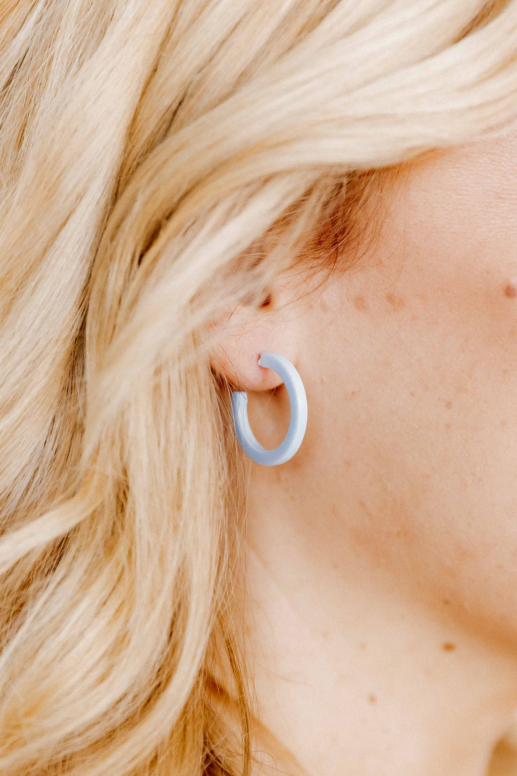 Holly Mini Hoop Earrings - Bluebell