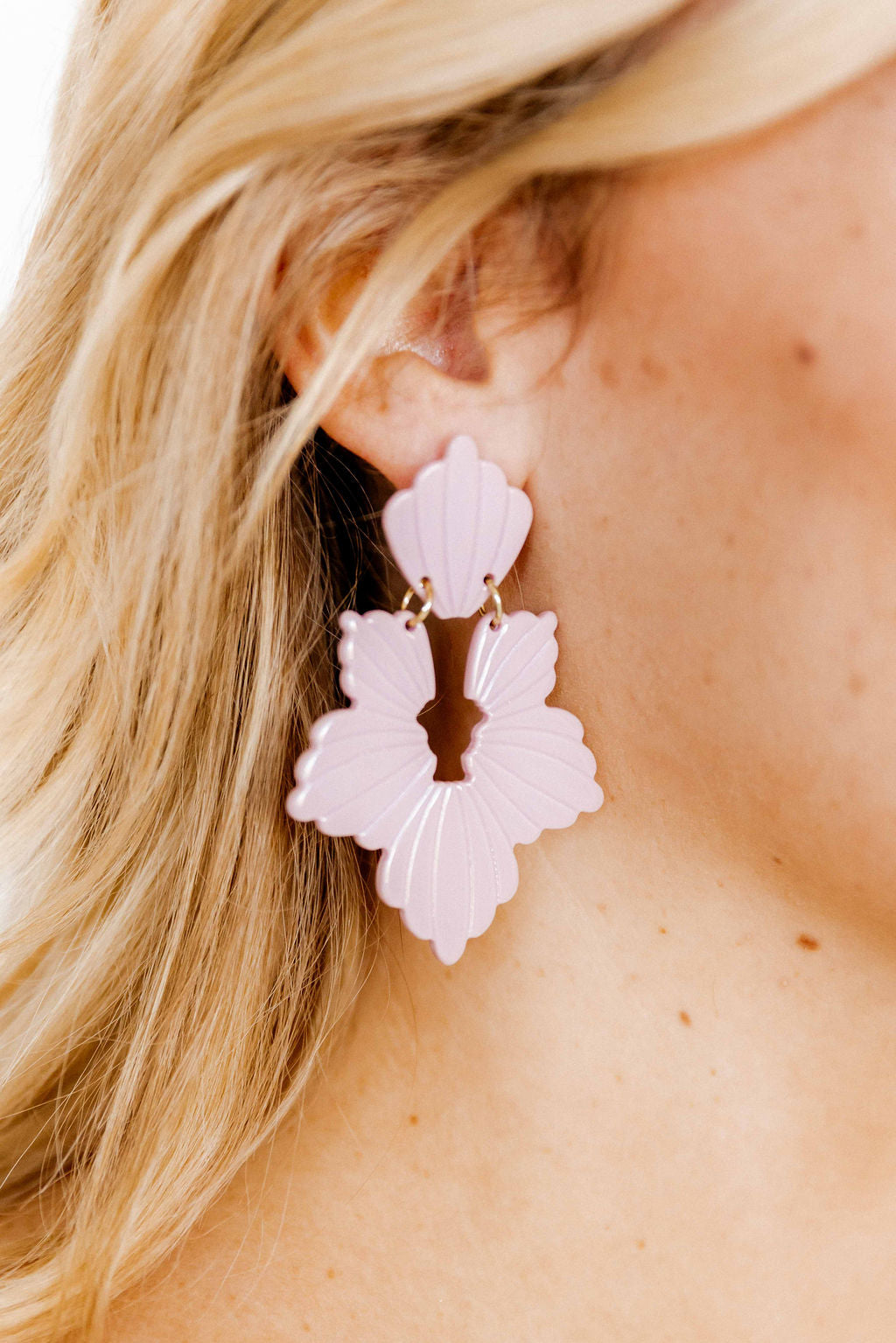 Michelle Statement Earrings - Vintage Rose