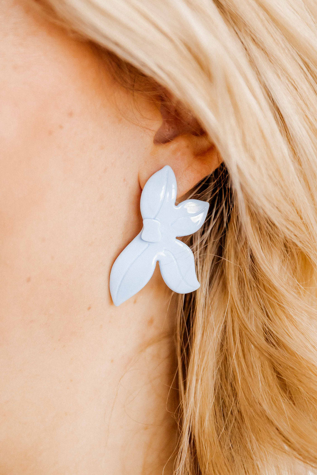 Fern Statement Earrings - Bluebell
