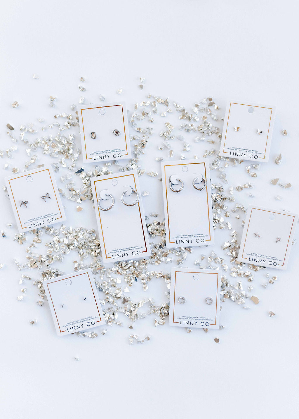 Screwback Stud Earrings - Tally Silver