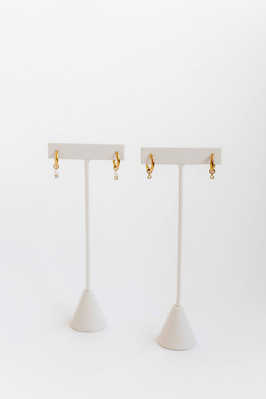 Huggie Charm Earrings - Jo Gold