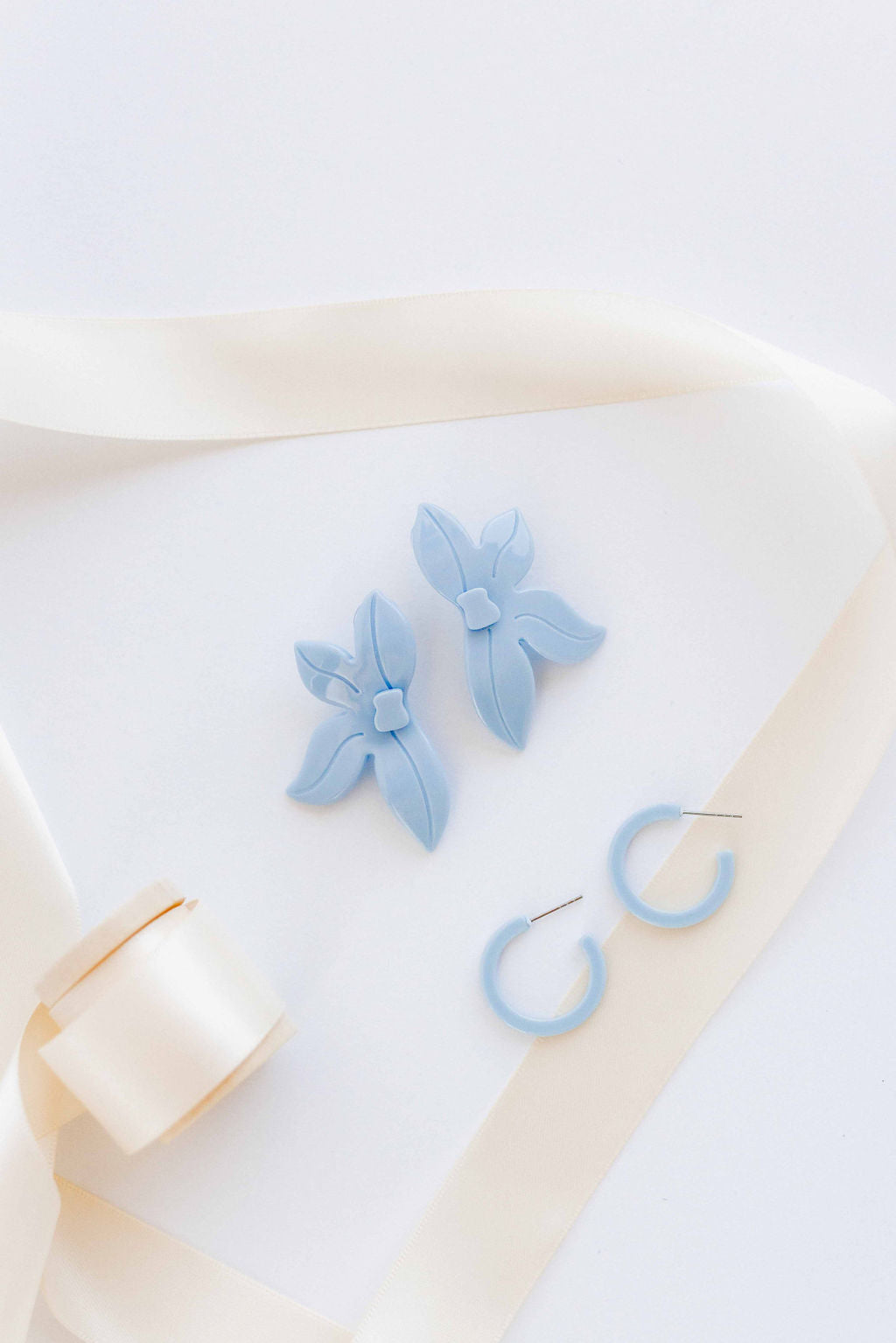 Fern Statement Earrings - Bluebell