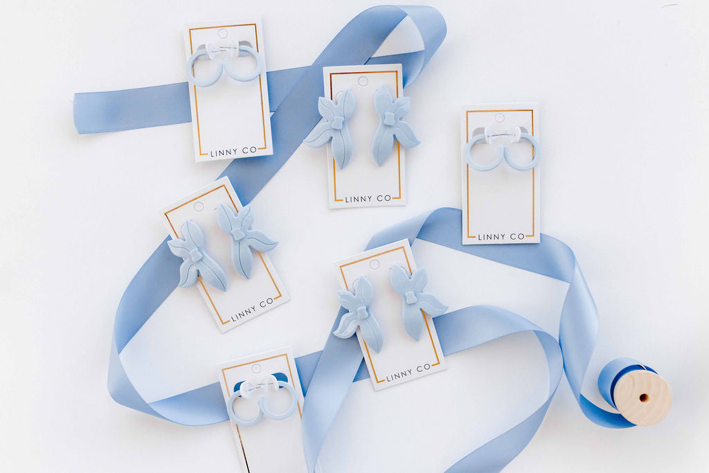 Fern Statement Earrings - Bluebell