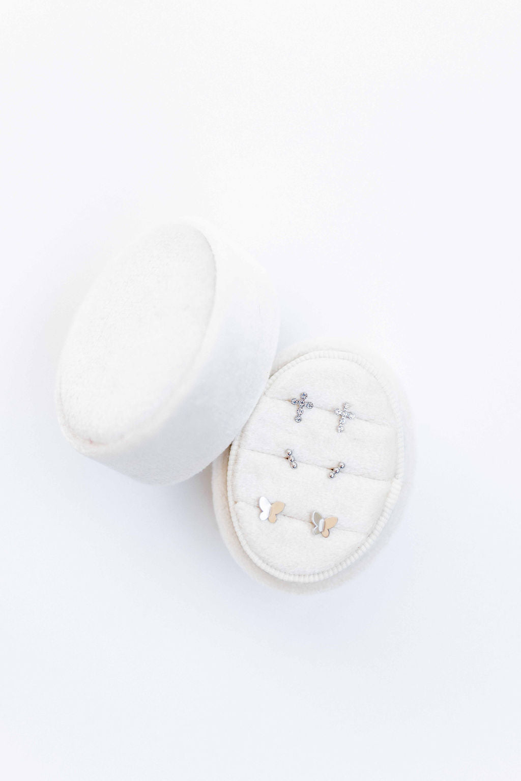 Screwback Stud Earrings - Tally Silver