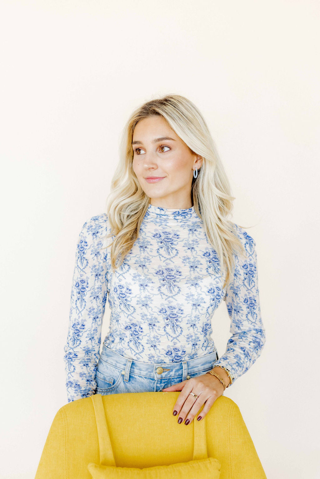 Holly Mini Hoop Earrings - Bluebell