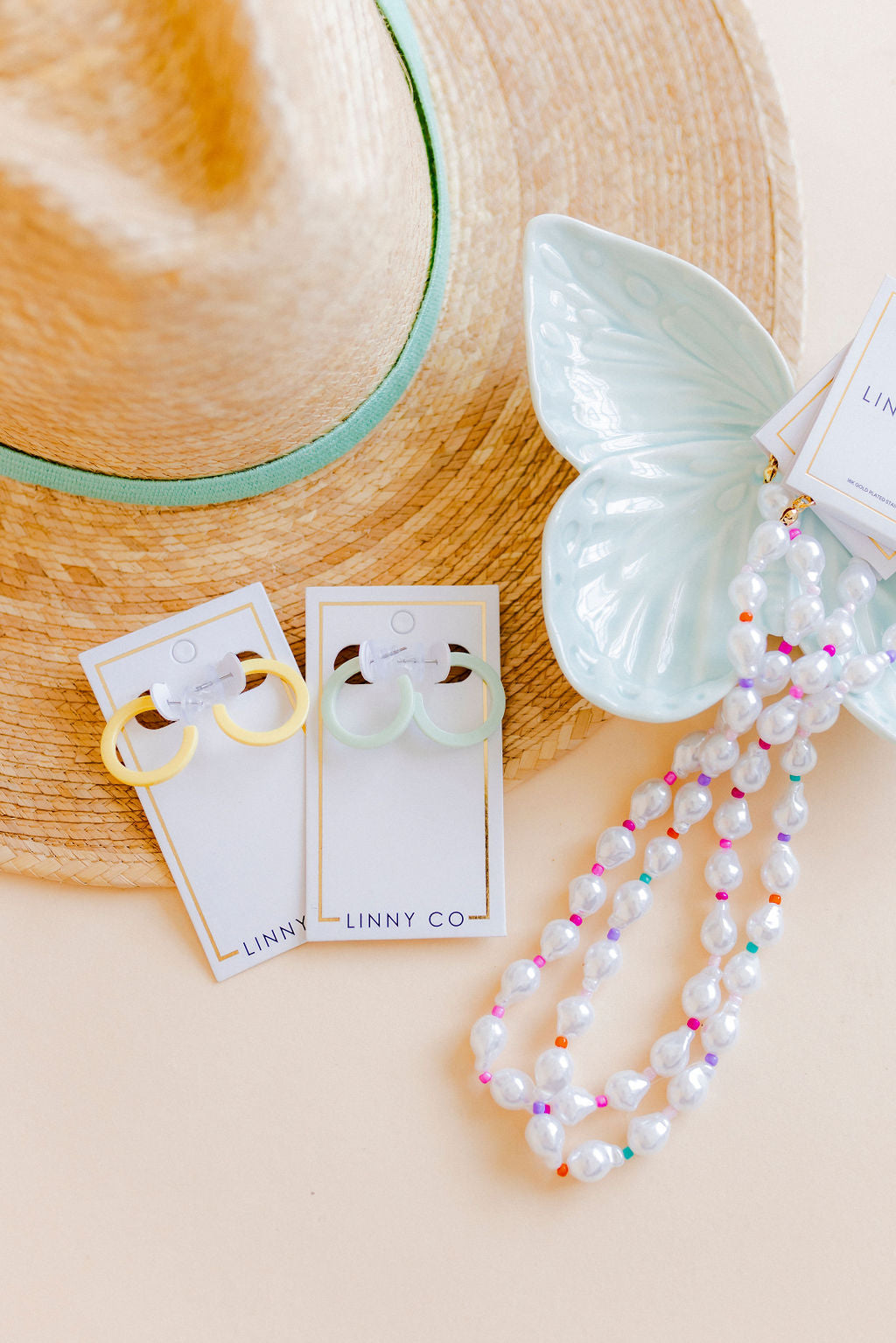 Holly Mini Hoop Earrings - Spearmint Green