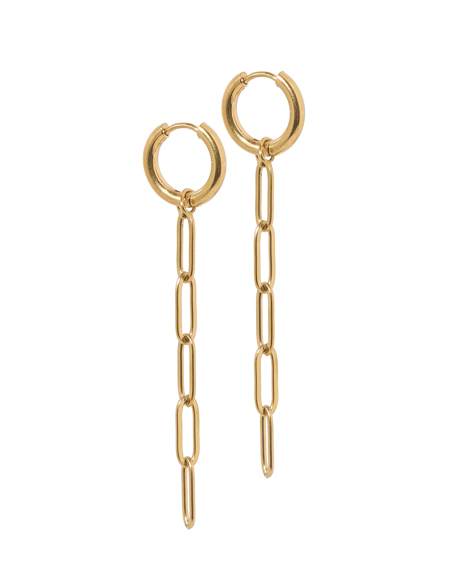 Huggie Charm Earrings - Palmer Paperclip