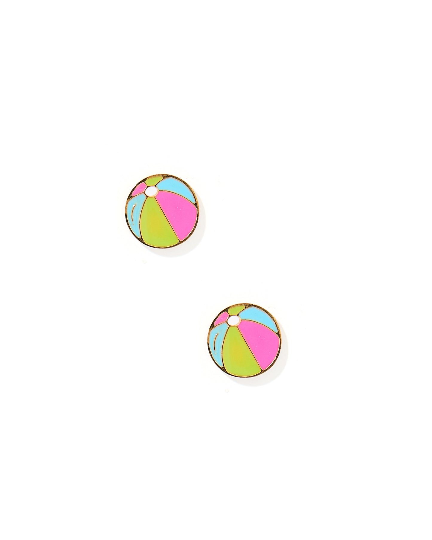 Screwback Stud Earrings - Beach Ball