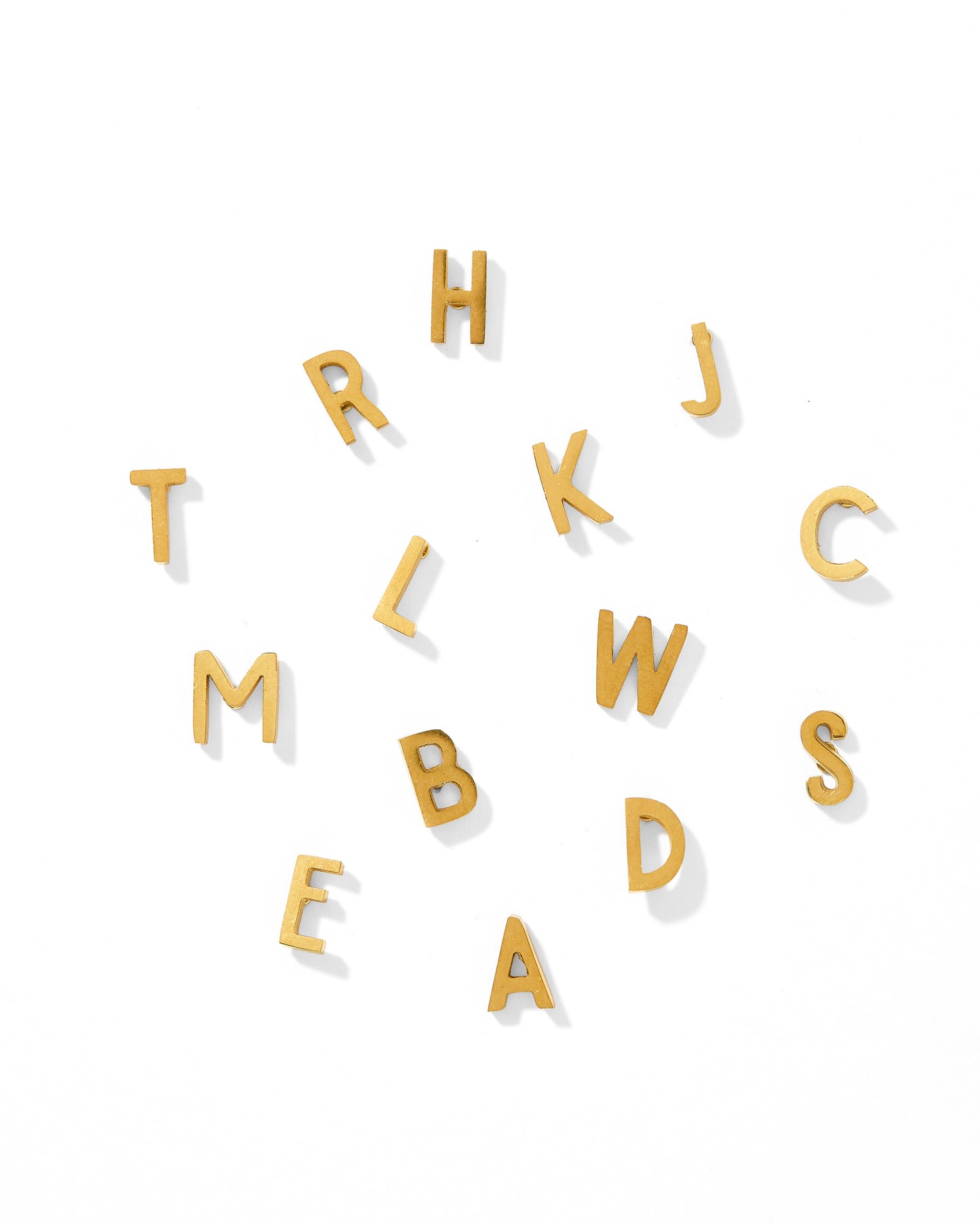 Screwback Stud Earrings - Initial E