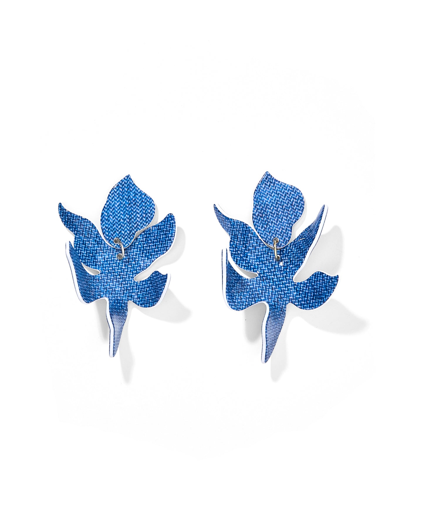Flora Statement Earrings - Denim