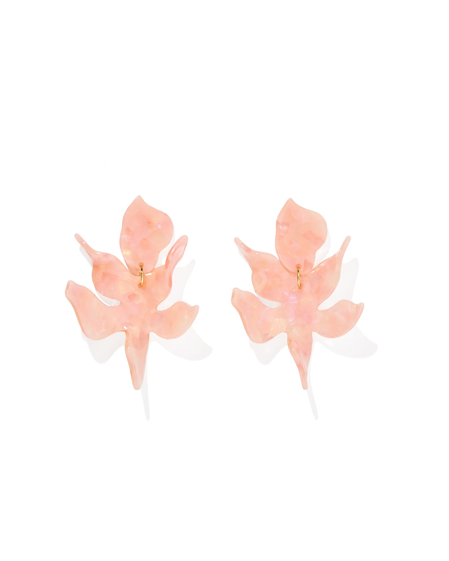 Flora Statement Earrings - Peach Bellini