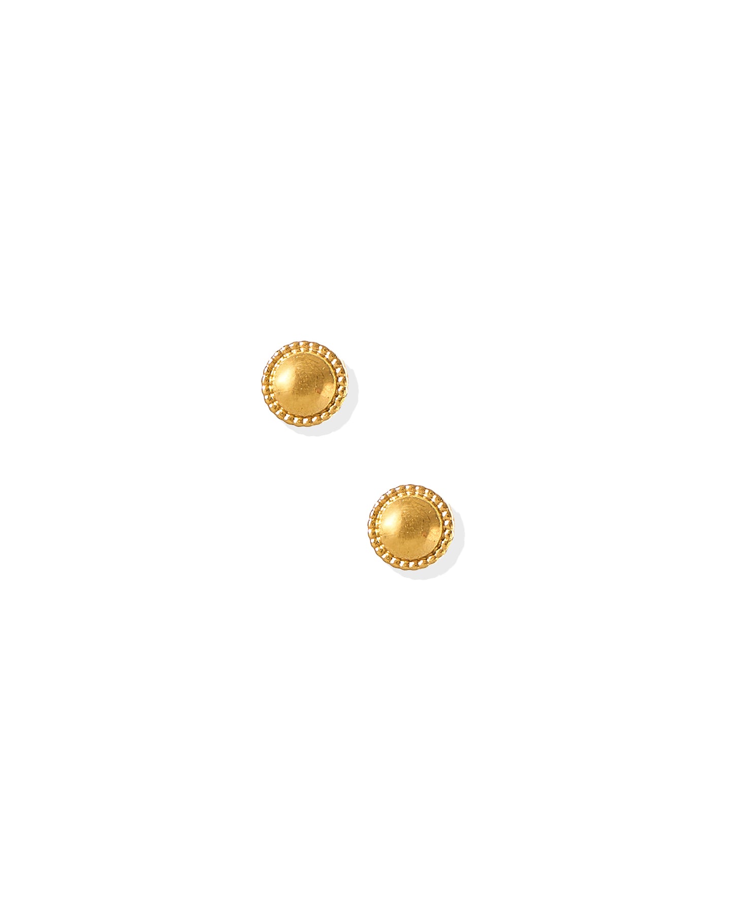Screwback Stud Earrings - Drew Round Gold