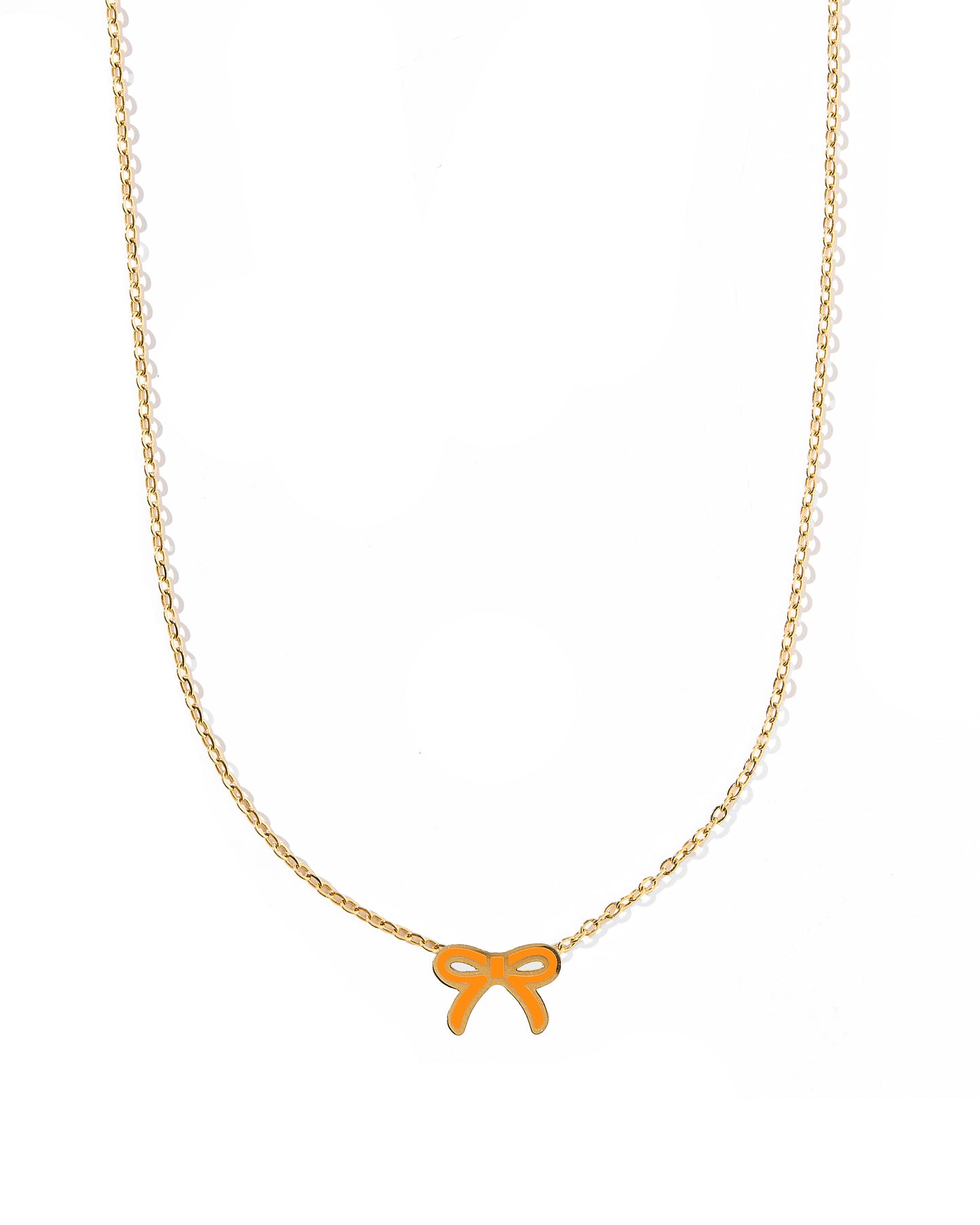 Necklace - Sadie Bow Orange