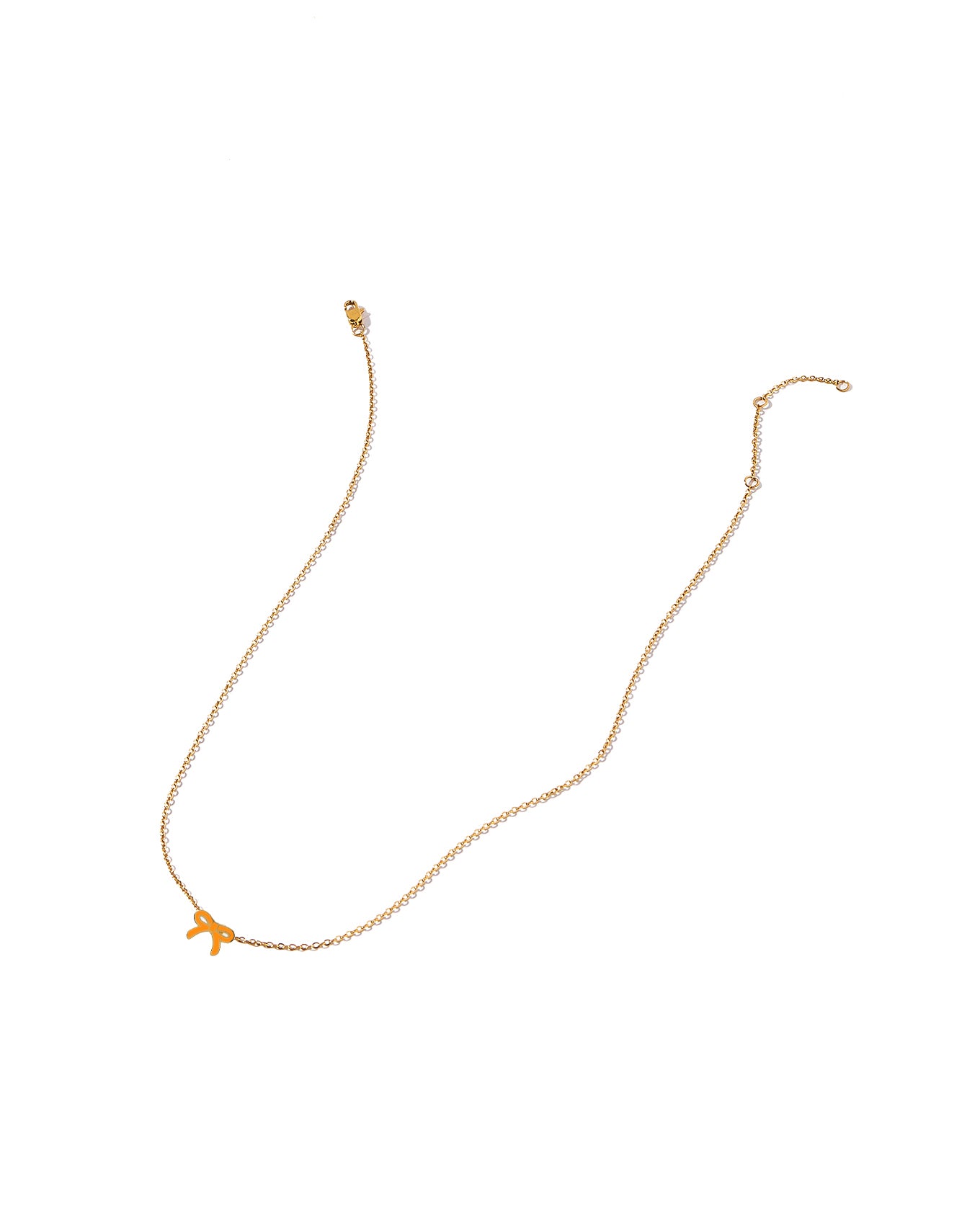 Necklace - Sadie Bow Orange