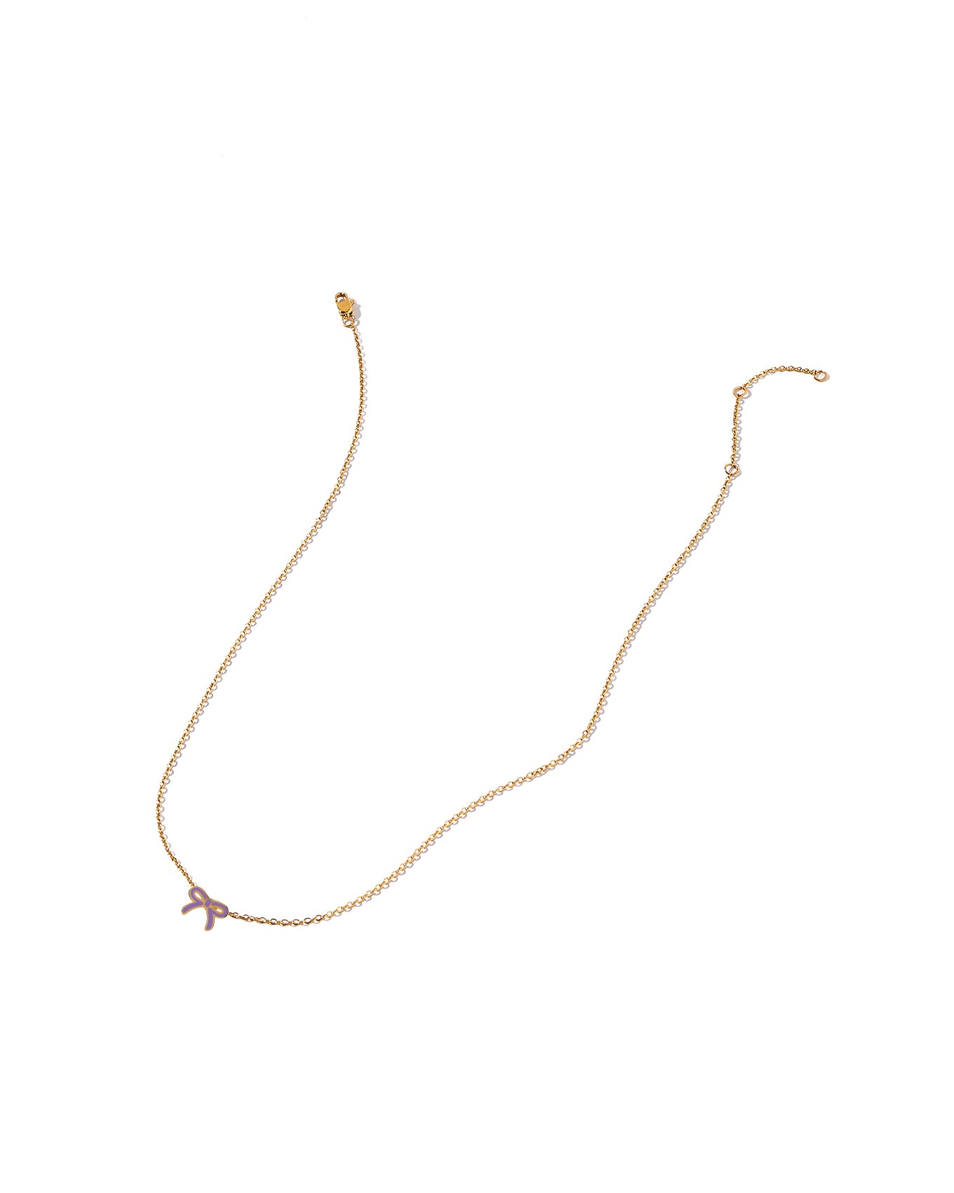 Necklace - Sadie Bow Purple