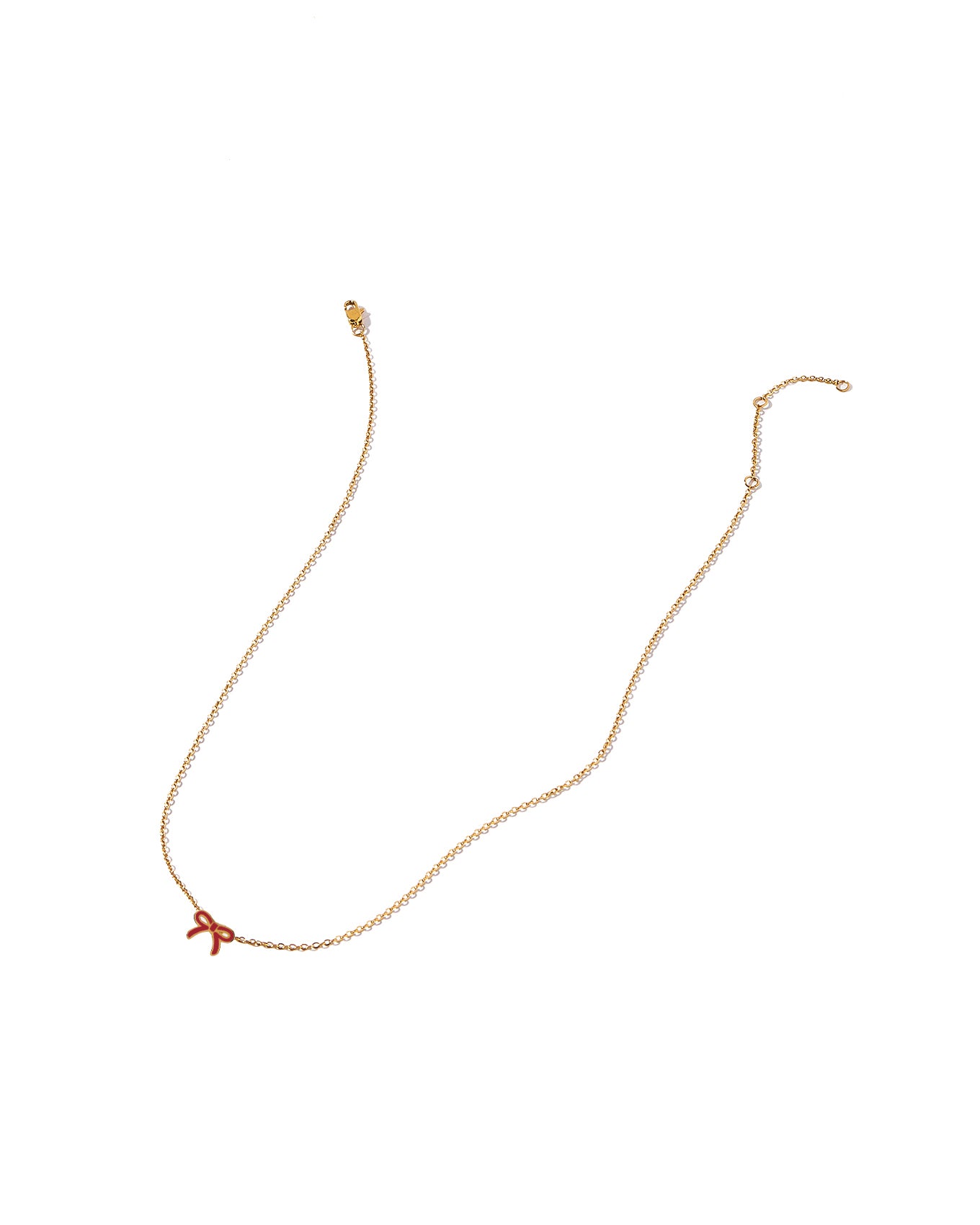 Necklace - Sadie Bow Maroon
