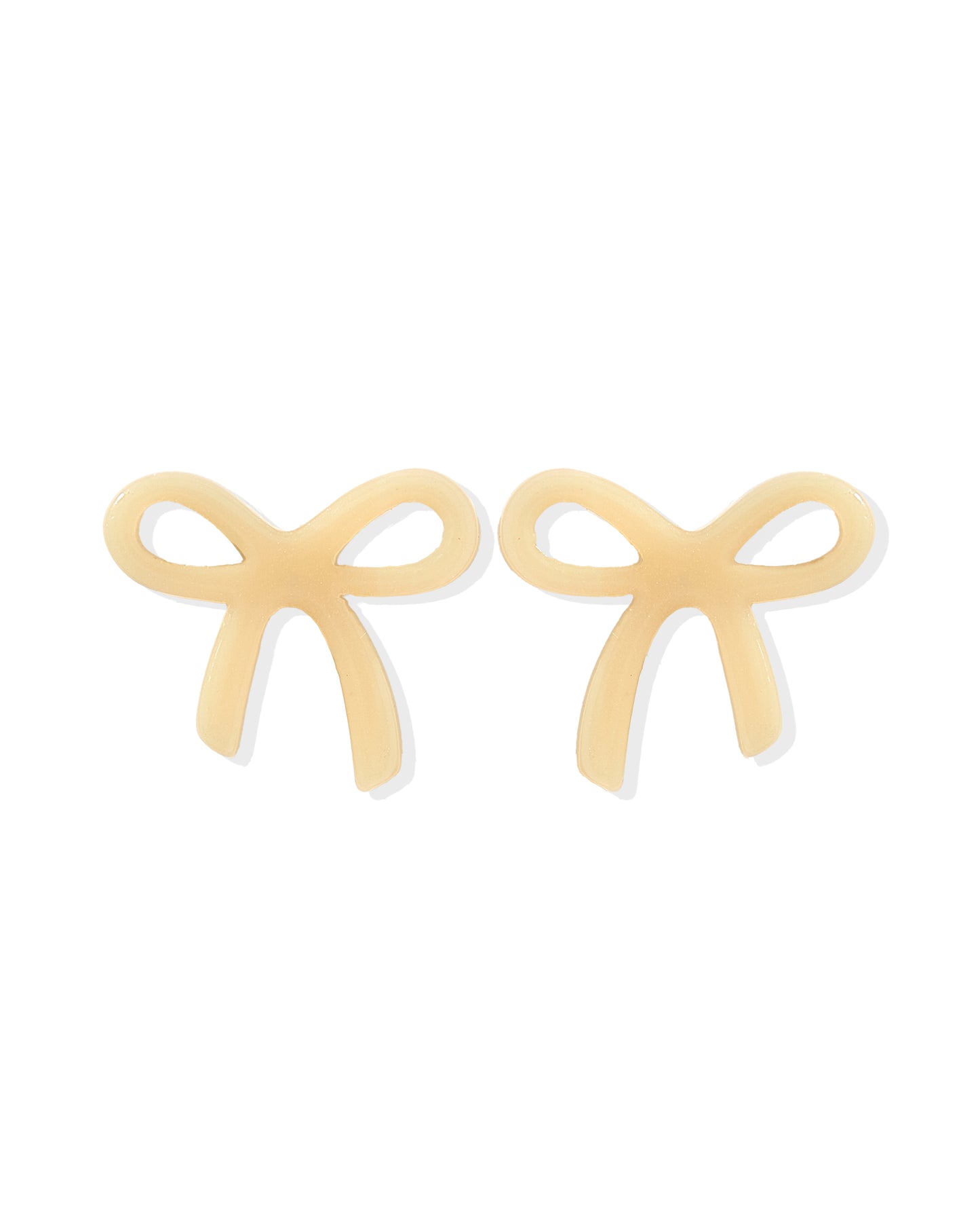 Kylie Bow Earrings - Latte