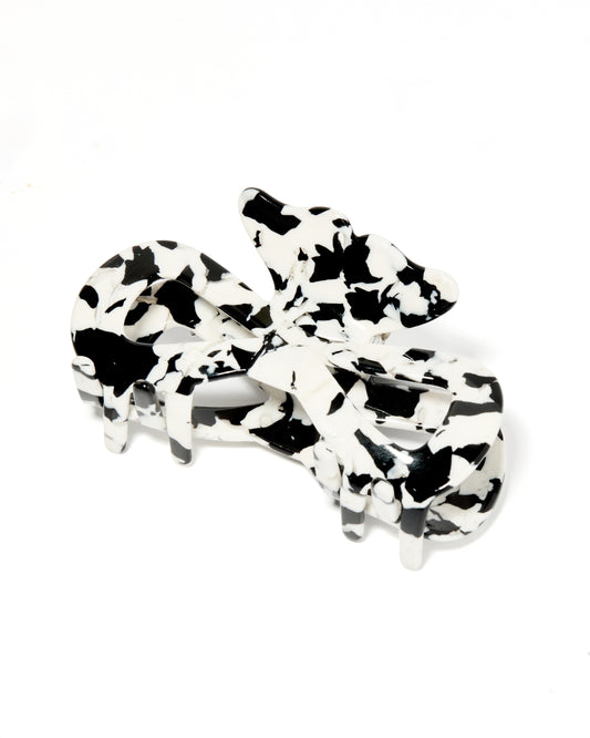 Hair Clip - Anna Bow Black and White