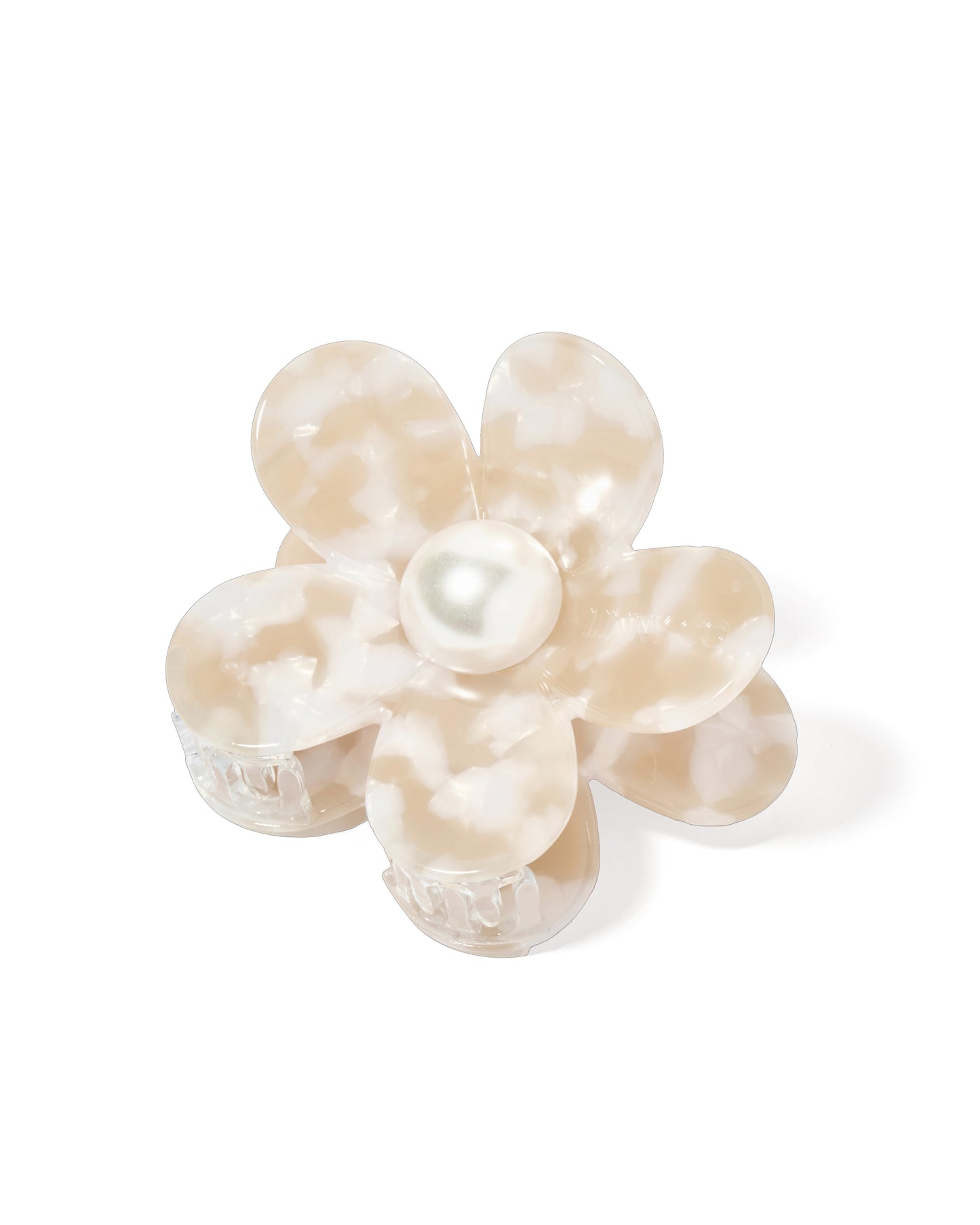 Hair Clip - Gigi Pearl Center Camel