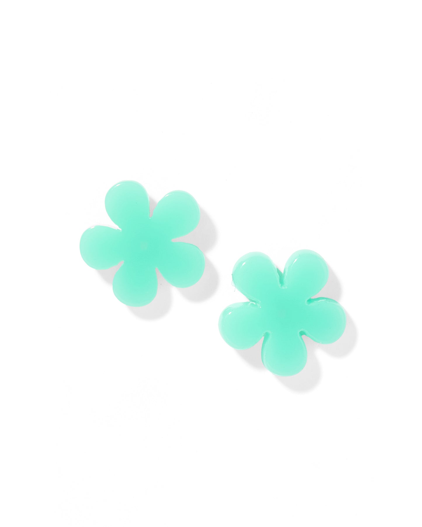 Jenna Flower Stud - Aqua - Earrings