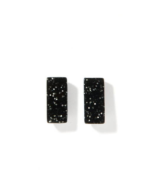 Caroline - Black Glitter - Earrings