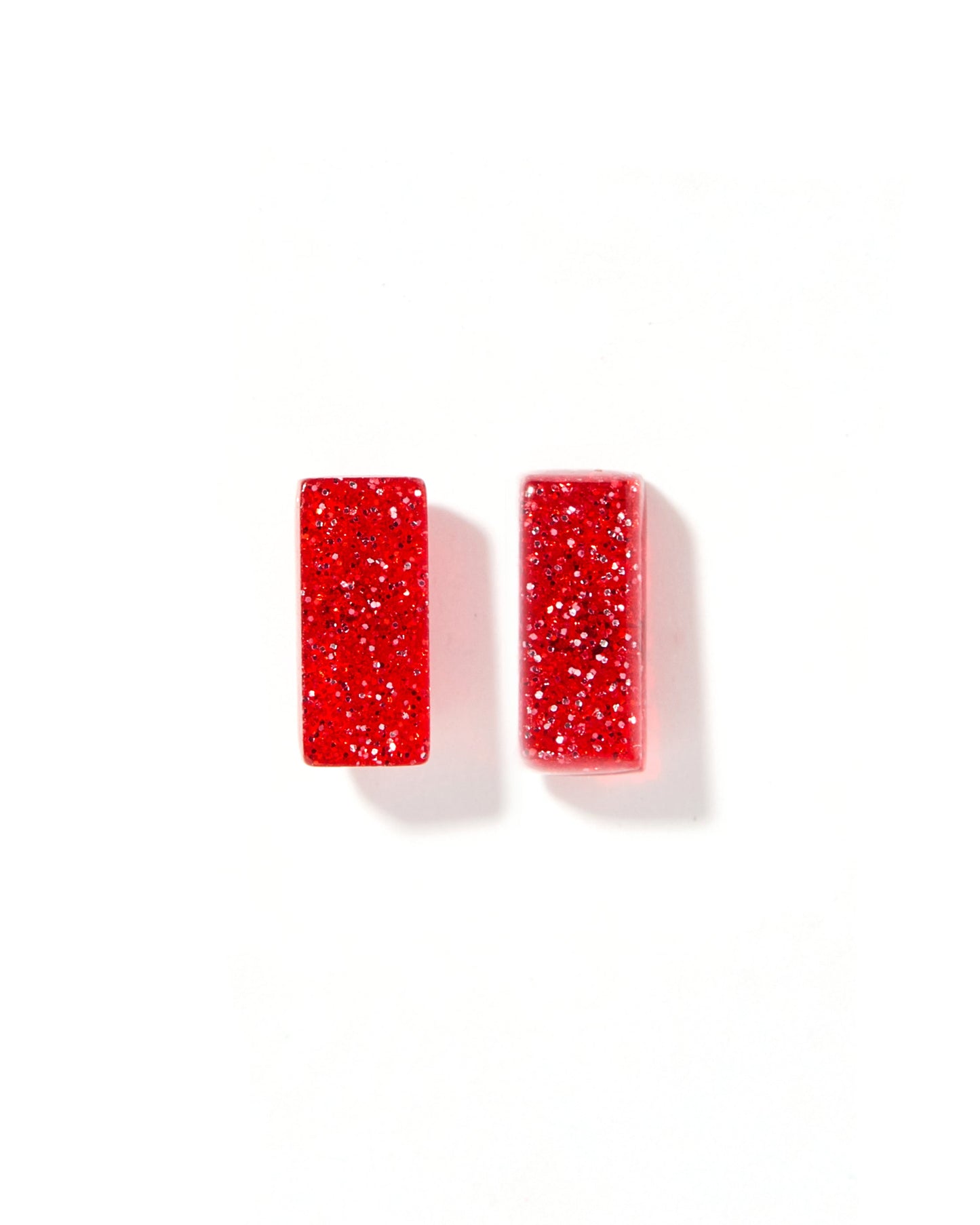 Caroline - Red Glitter - Earrings