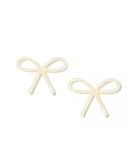 Lola Bow Earrings - Iridescent