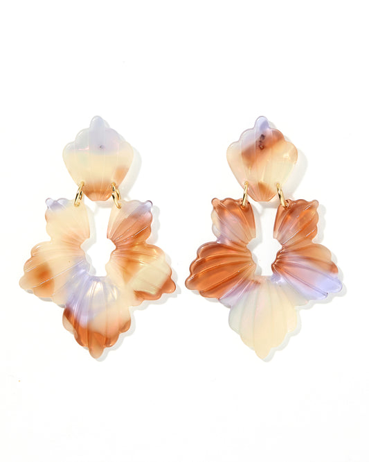 Michelle Statement Earrings - Lavender Honey
