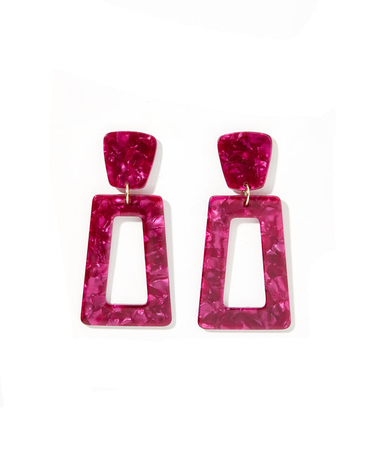 Kennedy Statement Earrings - Pinot Noir