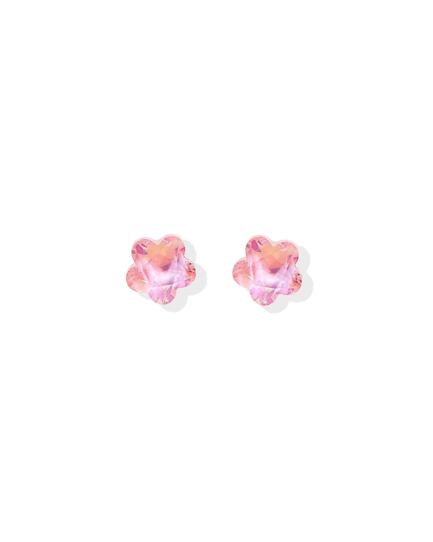 Screwback Stud Earrings Lux - Candy Star Bubblegum Pink