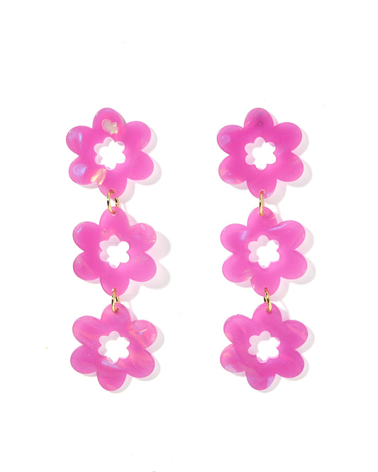 Zoey Statement Earrings - Orchid Purple