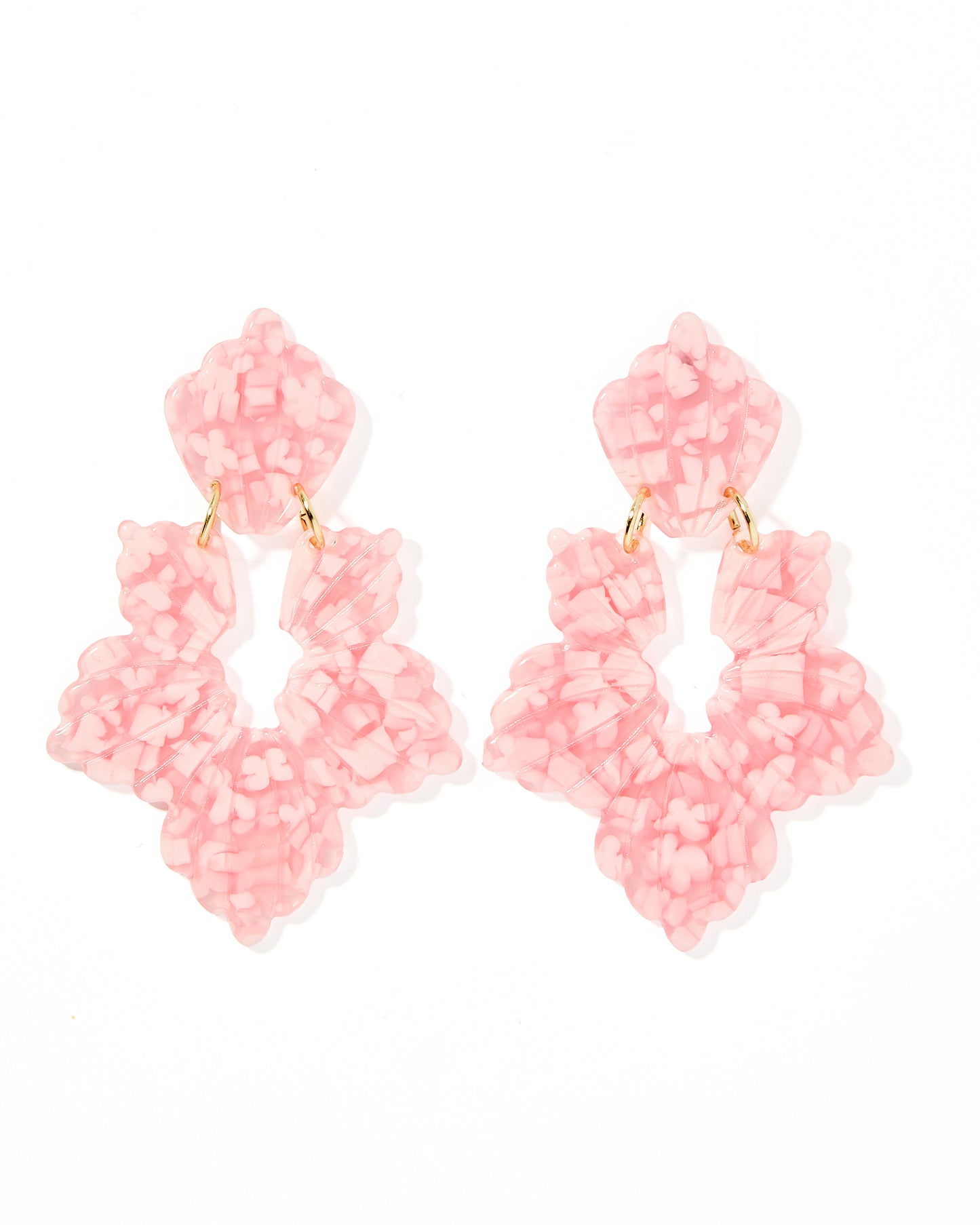 Michelle Statement Earrings - Pink Taffy