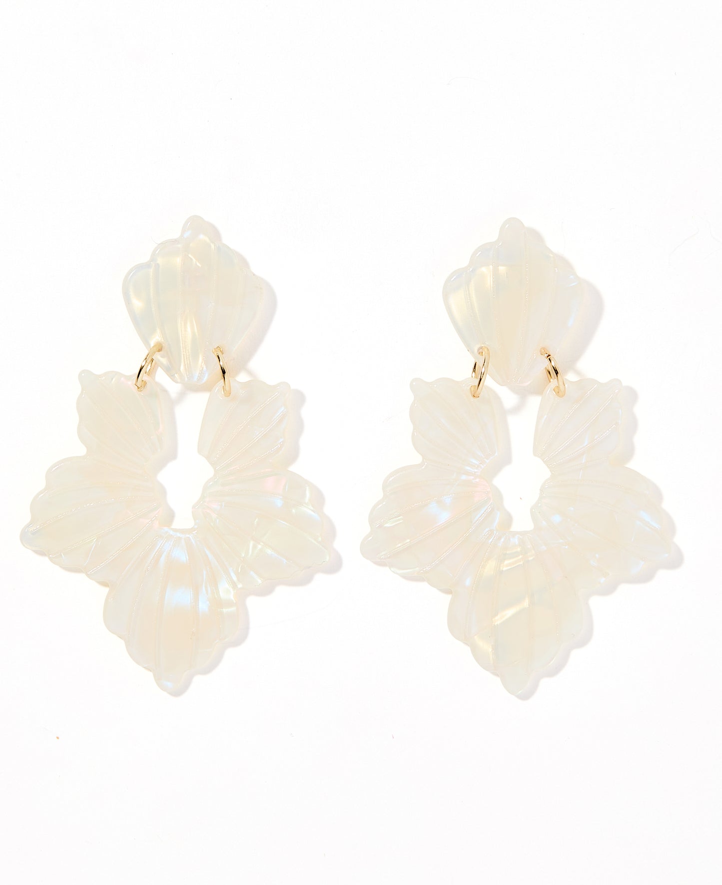 Michelle Statement Earrings - Iridescent