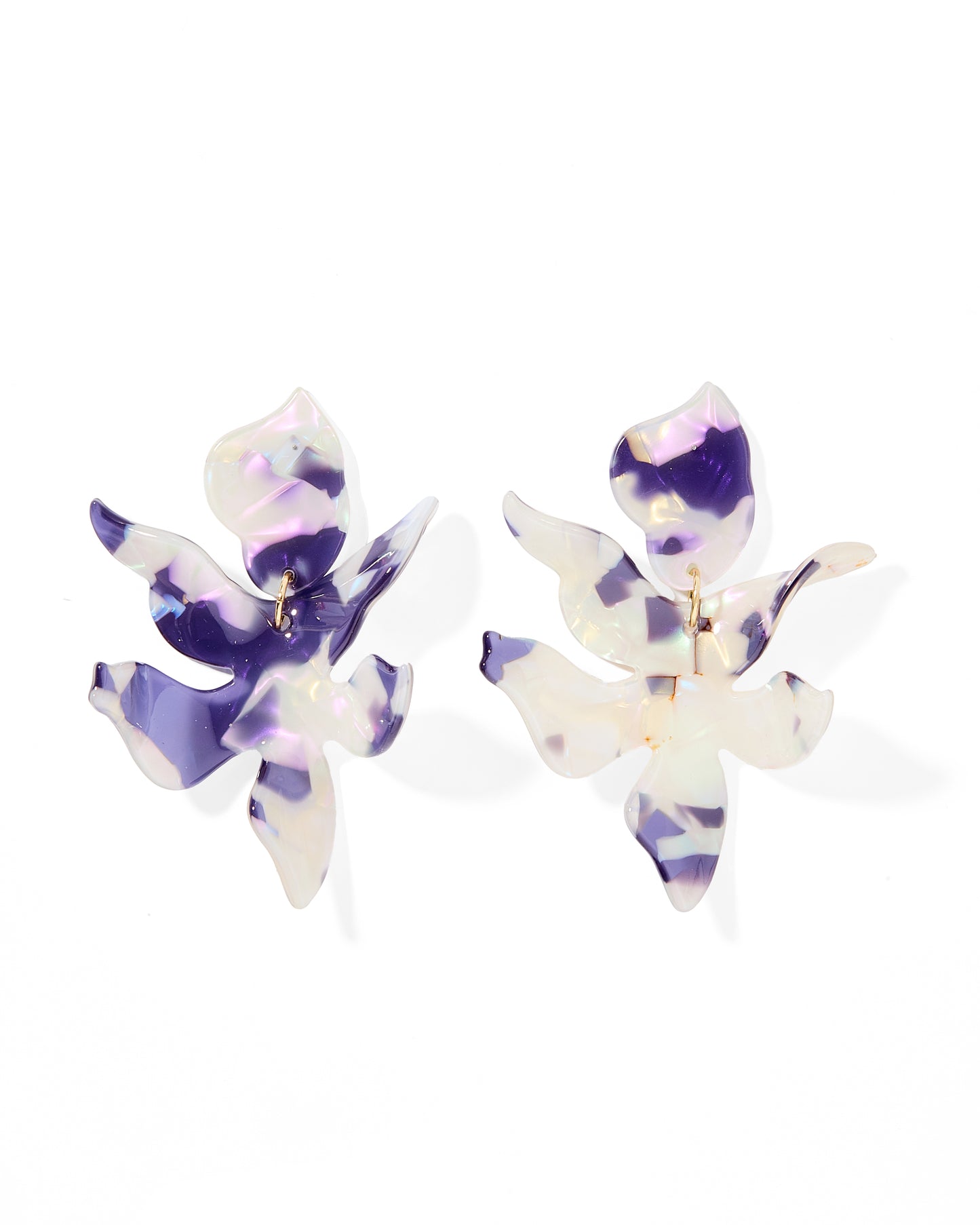 Flora Statement Earrings - Midnight Rain