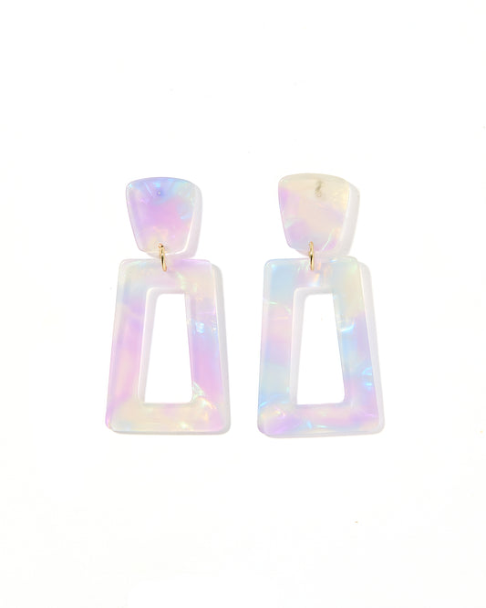 Kennedy Statement Earrings - Lavender Skies