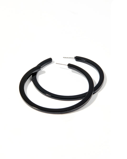 Holly Mega Hoop Earrings - True Black